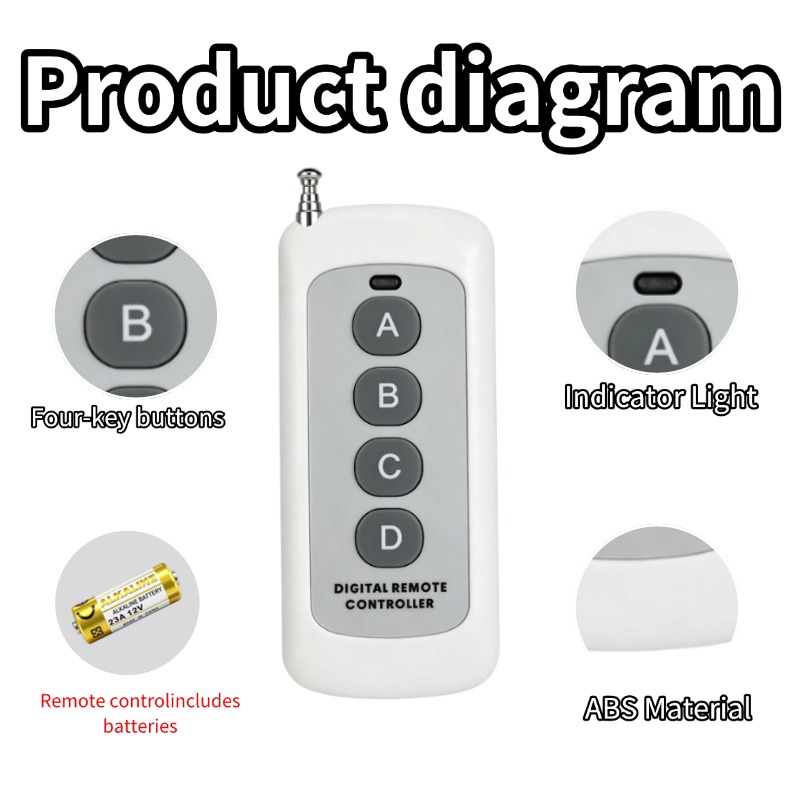 433 MHz AC 110V 220V 4CH RF Re - 433Mhz Receiver Module 评论和价格
