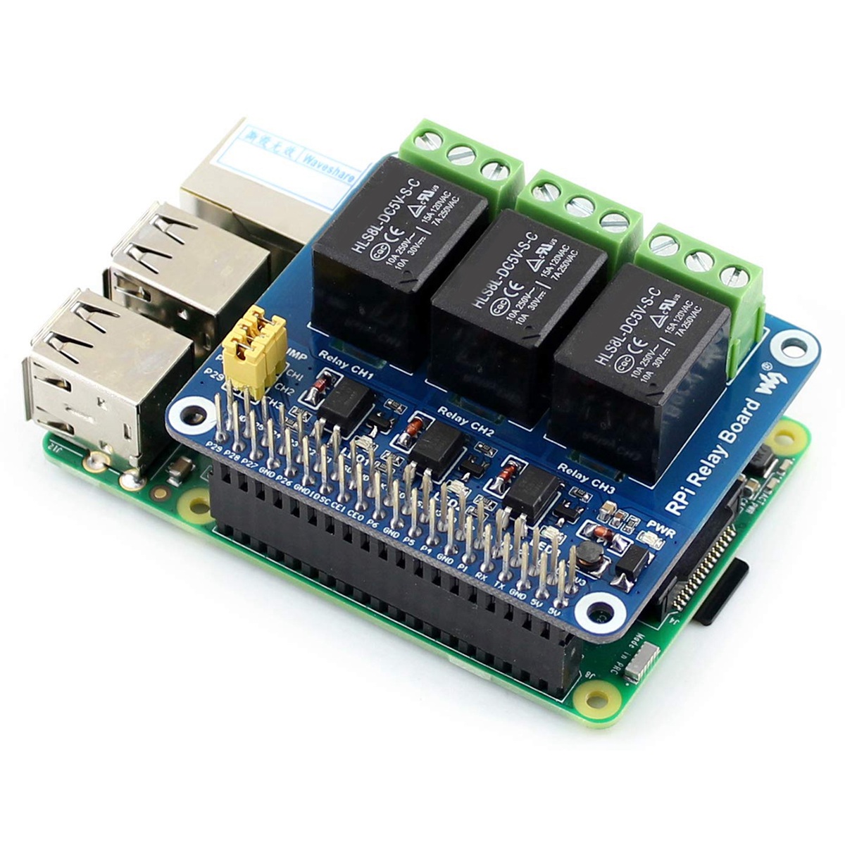 Waveshare 5V 3-Channel Relay M - Pi Zero W Board 评论和价格